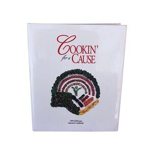 COOKIN' FOR A CAUSE  Hard Cover Bidding Associate  Cookbook JCPENNEY 1995